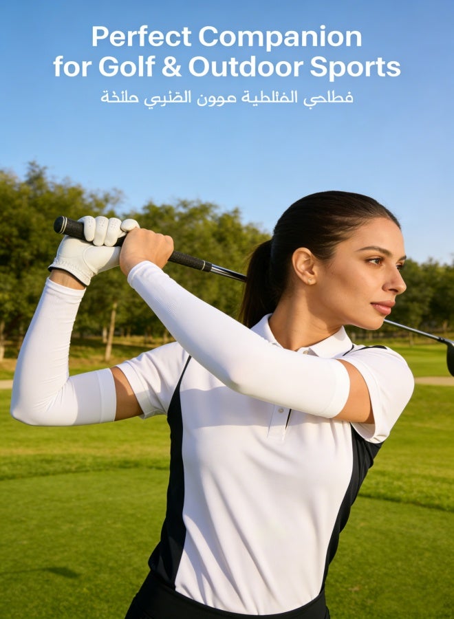 الأكمام الواقية من الأشعة فوق البنفسجية OutdoorEssentials، أكمام ضاغطة، أكمام واقية من الأشعة فوق البنفسجية للرجال والنساء، أكمام تبريد للجولف - 3 أزواج - Image 5